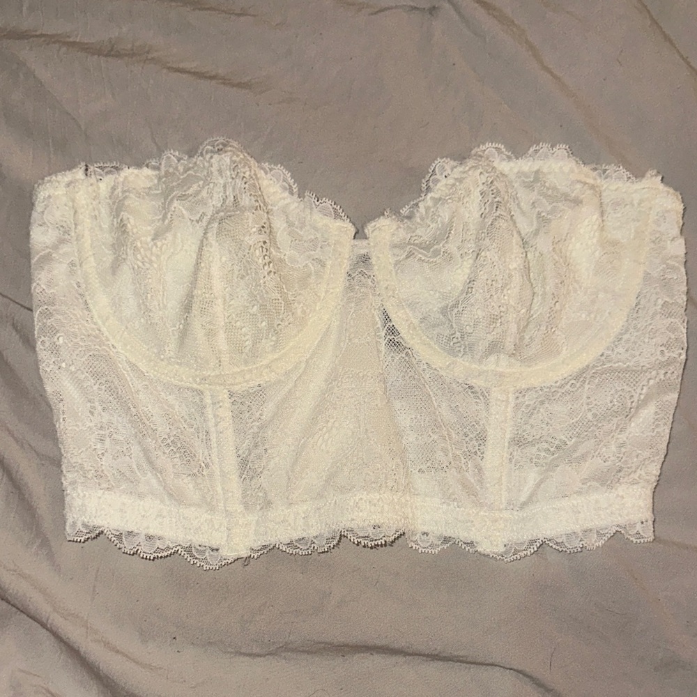 BCBGMaxAzria Lace Bandeau - White